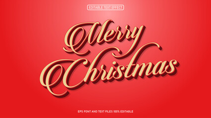Merry Christmas style editable text effect