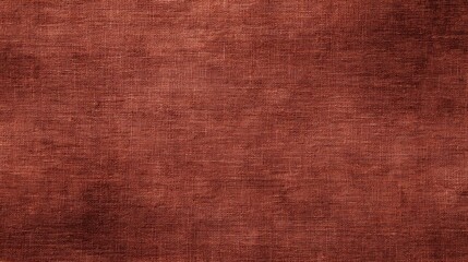 Close-up of textured red and brown fabric with visible weave patterns, resembling coarse burlap or gunny sack,