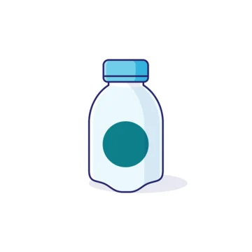 Simple Pure Mineral Water Bottle cartoon vector illustration beverage packaging concept icon isolated