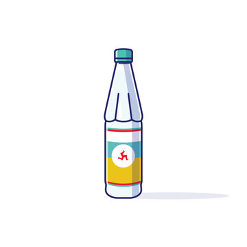 Simple Refreshing Bottled Drinks cartoon vector illustration beverage packaging concept icon isolated