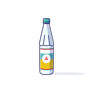 Simple Refreshing Bottled Drinks cartoon vector illustration beverage packaging concept icon isolated