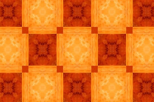 Generative AI warm abstract geometric pattern design.