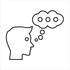 think icons. simple line vector