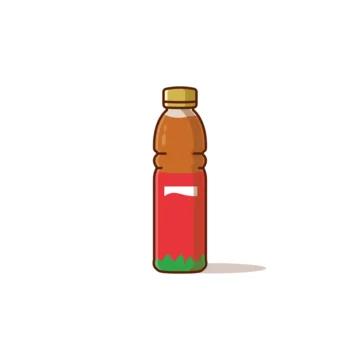 Simple Bottled Tea Drink cartoon vector illustration beverage packaging concept icon isolated