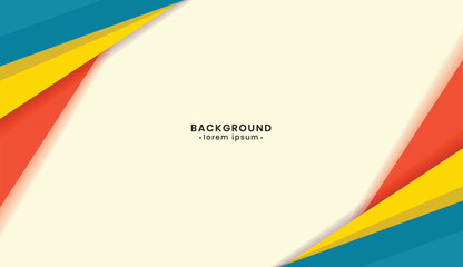 Abstract background with colorful diagonal shapes and text, ideal for presentations, websites, and social media graphics needing a vibrant touch.