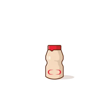 Simple Fermented Milk Drink Bottle cartoon vector illustration beverage packaging concept icon isolated