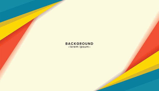 Abstract background with colorful diagonal shapes and text, ideal for presentations, websites, and social media graphics needing a vibrant touch.