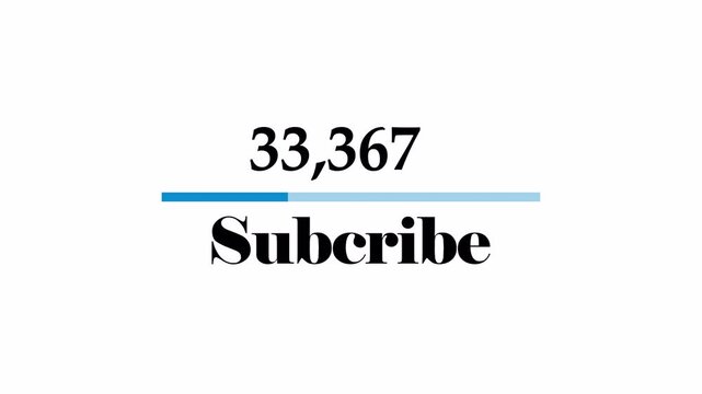 subscriber growing numbers increase animation  on transparent background 100k subscriber complete  counts smooth animation in 4K.