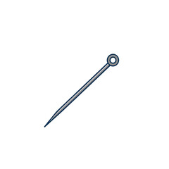 Isolated cocktail skewer showcases simple design element a sleek and stylish silver metal bar tool