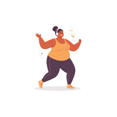 Joyful expression: Embracing body positivity through vibrant movement and rhythm for fitness and