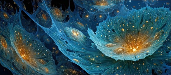 Abstract floral cosmic design