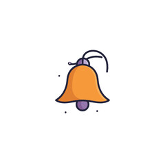 Minimalist bell illustration evoking nostalgia and simple charm with delicate lines and pastel