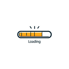 Minimalist depiction of a loading bar showcasing progress, ideal for digital content, user