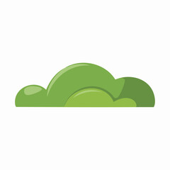 Green Cloud Illustration:. Soft Cartoon Cloud Theme for Nature and Weather Projects