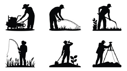 Outdoor work, hobby, and gardening icons