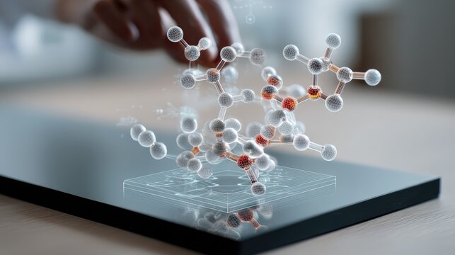 Advanced Technology Displaying Molecular Structure with Human Interaction in Scientific Research Environment