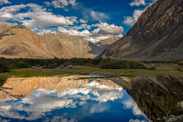Reflection, Ladakh, mountains, blue skies, travel, travel photography, daylight, sunny day, landscape, nature, waterfront, Himalayas 