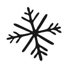 Simple Hand Drawn Doodle Snowflake Icon