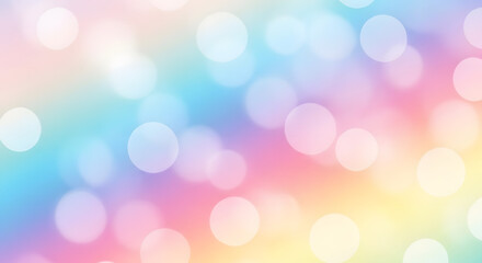 Fototapeta premium Abstract Rainbow Bokeh Background with Soft Pastel Colors and Gentle Light Effects