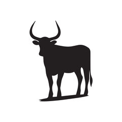 bull silhouette vector