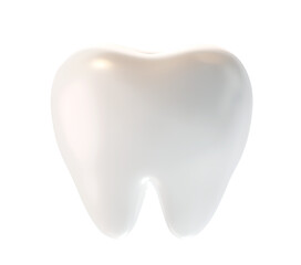 Isolated Single Perfect White Tooth 3D Icon Whitening Concept