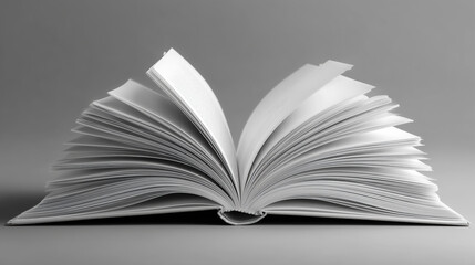 Open book with blank pages showcases sense of creativity and potential, inviting imagination and ideas to flow freely. simplicity of design emphasizes beauty of fresh start