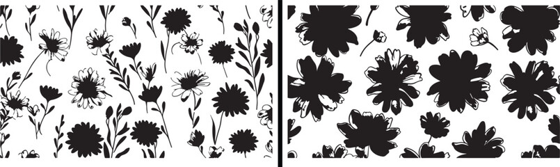 Floral Line Art, Botanical Illustration Drawing, Elegant Flower Sketch, Minimal Nature Design, Hand Drawn Floral Vector, Black and White Flower Outline, Garden Plant Artwork, Delicate Botanical Design