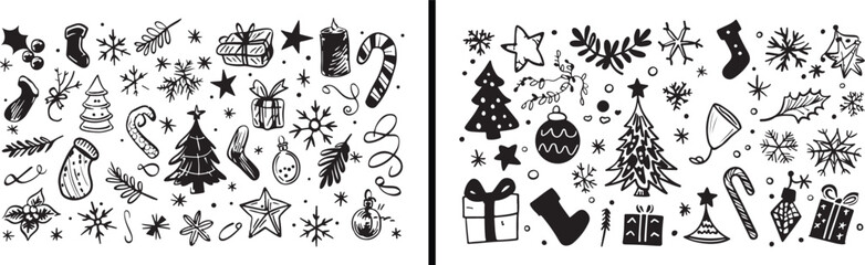Christmas Gift Illustration, Holiday Present Drawing, Gift Box Line Art, Festive Gift Vector, Hand Drawn Celebration Icon, Black and White Present Art, Minimal Christmas Design, Wrapped Gift Illustrat