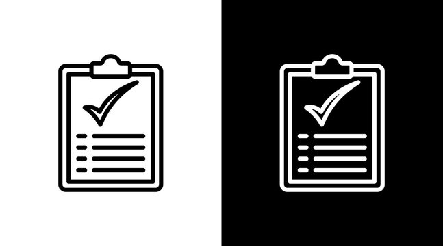 Clipboard With Icon Set Design