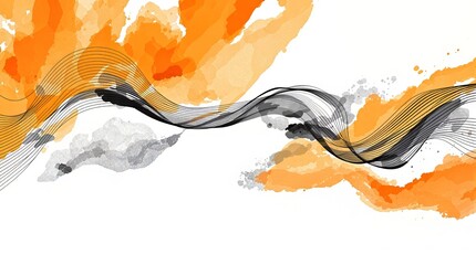 Orange White Black 7