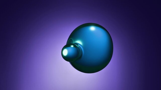 3D render of futuristic liquid drop. Lava Lamp.