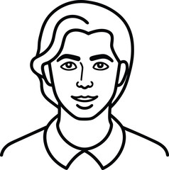 dream within lines portrait line art transparent background