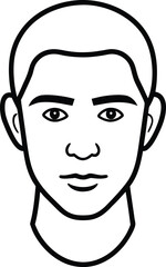 Face Line Art Transparent Background