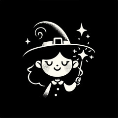 flat illustration of a magician