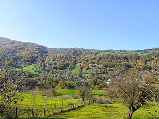 The beautiful view of countryside in Azerbaijan