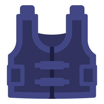 bulletproof vest flat icon