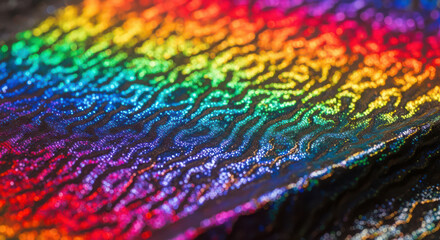Colorful glitter fabric waves creating a vibrant abstract texture background