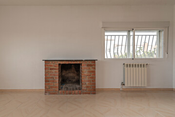  living room with warm ambient lighting, highlighting the fire in the fireplace