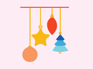 christmas tree decorations, Vector Design, Illustration Vector design