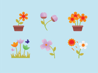 colorful easter eggs & Flower, Vector Colorful Design