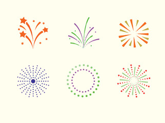 set of abstract floral elements, Vector Colorful Design