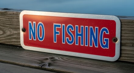 Prohibition Sign: Capturing The Essence of Restriction, A No Fishing Notice