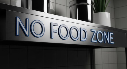 Prohibition Zone: A Sign Indicating Areas Where Food Consumption is Prohibited