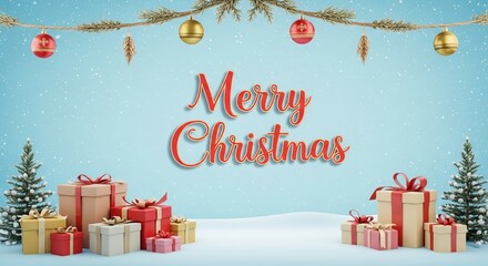 Send warm Christmas wishes with this festive winter holiday background