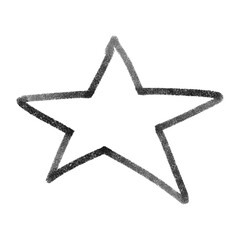 hand drawn star outline png sketch textured doodle shape transparent graphic design