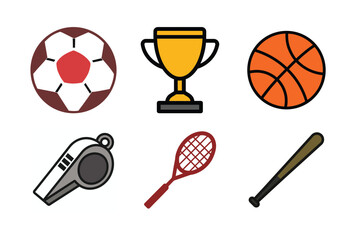 sports equipment icons