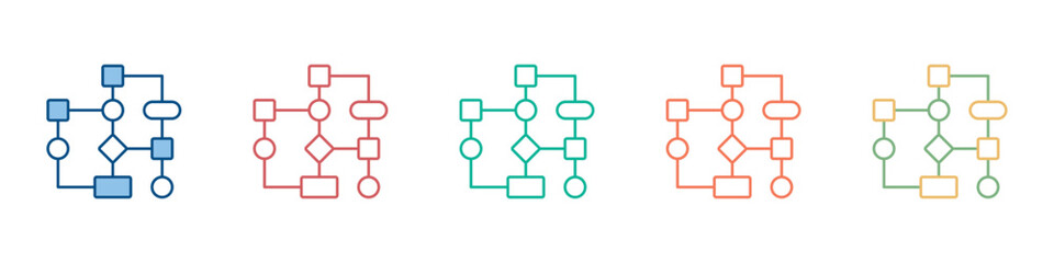 Workflow Icon Set Multiple Style Collection 
