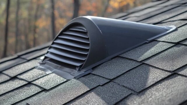 A house with a turret on its roof, providing additional storage or architectural interest