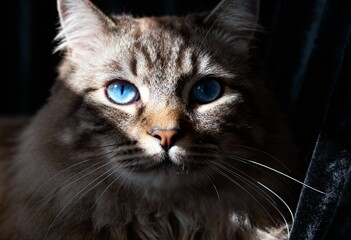 Fototapeta premium Intense Feline Gaze - Pet Food Advertising