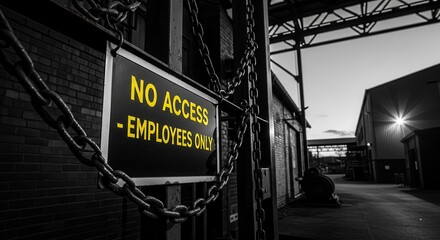 Restricted Area Sign Emphasizes Exclusive Access for Authorized Personnel Only, No Entry